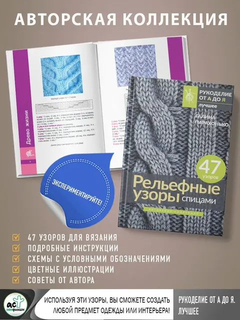 Рельефные узоры спицами — изображение 2